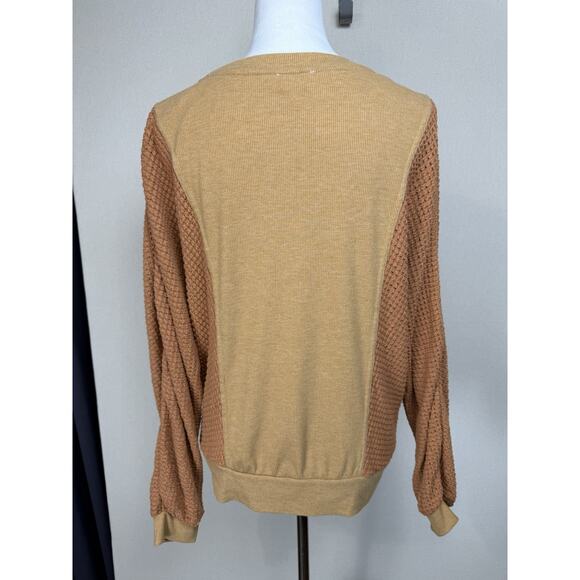 BKE Buckle Women's Top Pullover Sz M Long Sleeves Brown Casual Classic - Picture 5 of 12